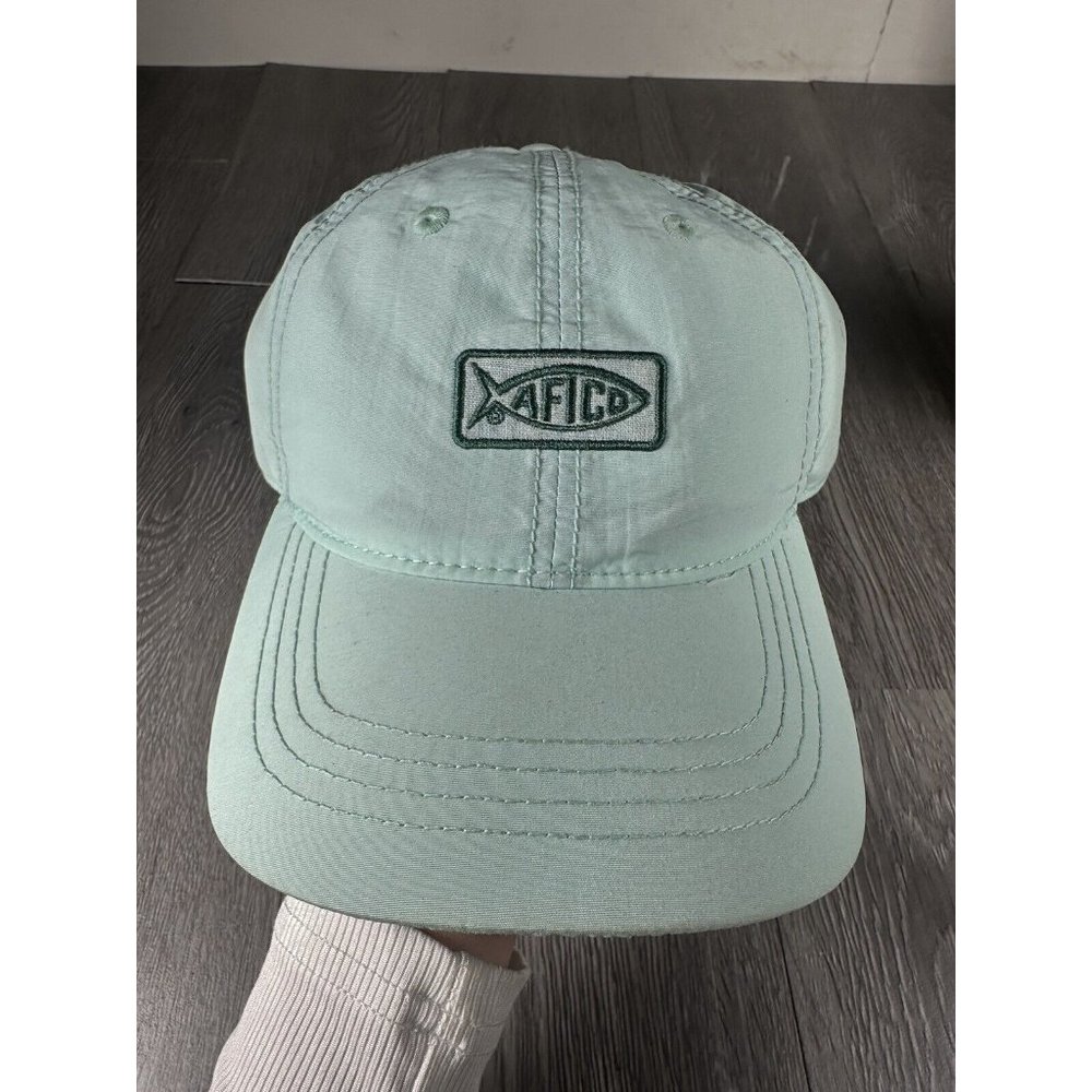 Aftco Fishing Tackle Hat Blue Outdoors Baseball Water Resistant Cap